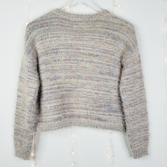 RHYME Metallic Knit Open Front Cardigan Jacket S - Picture 4 of 5
